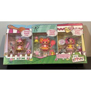 NIB Lalaloopsy Mini Sweets Fair Waffle Cone, Sugar Cookie, Sweetie‎ Candy Set